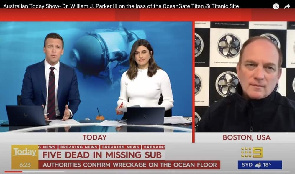 Dr. William J. Parker III discusses the loss of the OceanGate Titan Titanic Site min