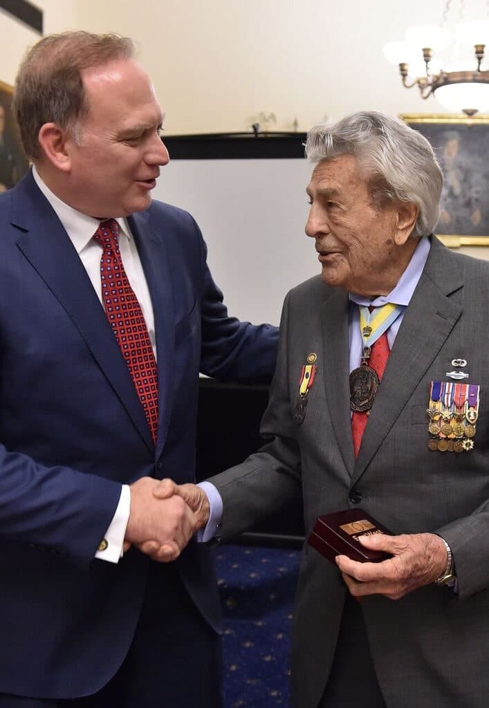 Bill and LTC James “Maggie” Megellas during Bill’s continued efforts to have Maggie’s award upgraded to the Medal of Honor
