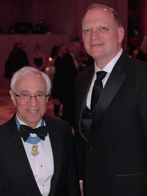 Dr. Parker meets Medal of Honor recipient Jack Jacobs in New York at the Leatherneck ball honoring the United States Marine Corps.