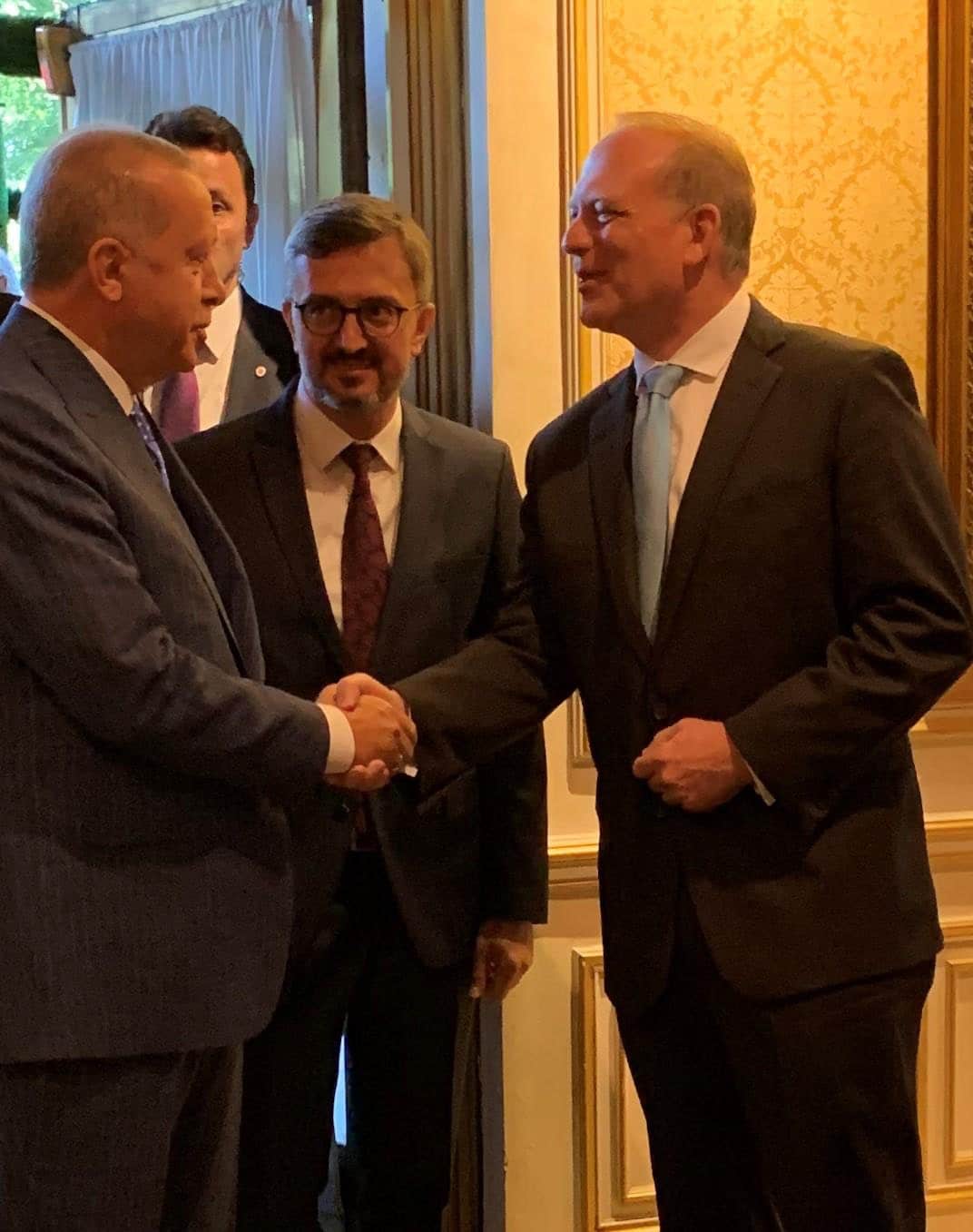 President Recep Erdogan meets with Dr. Parker in New York City for a private meeting following a roundtable discussion.