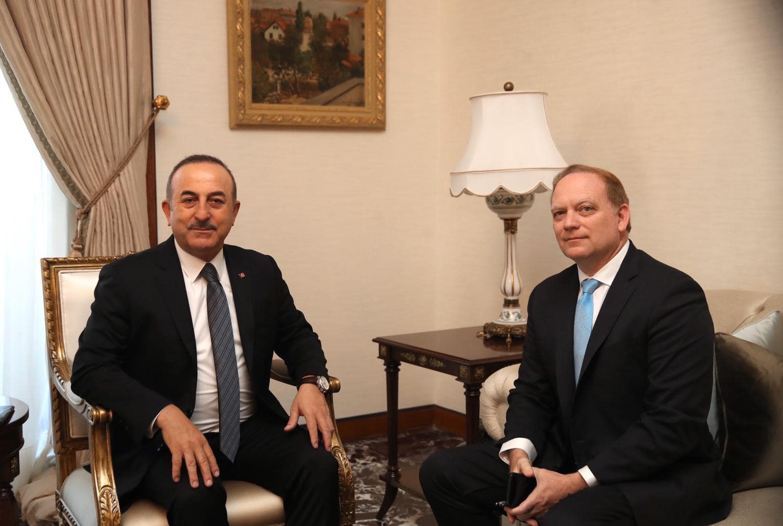 Turkish Minister of Foreign Affairs, Mevlüt Çavuşoğlu, and Dr. Parker meet in Ankara to discuss NATO security issues.