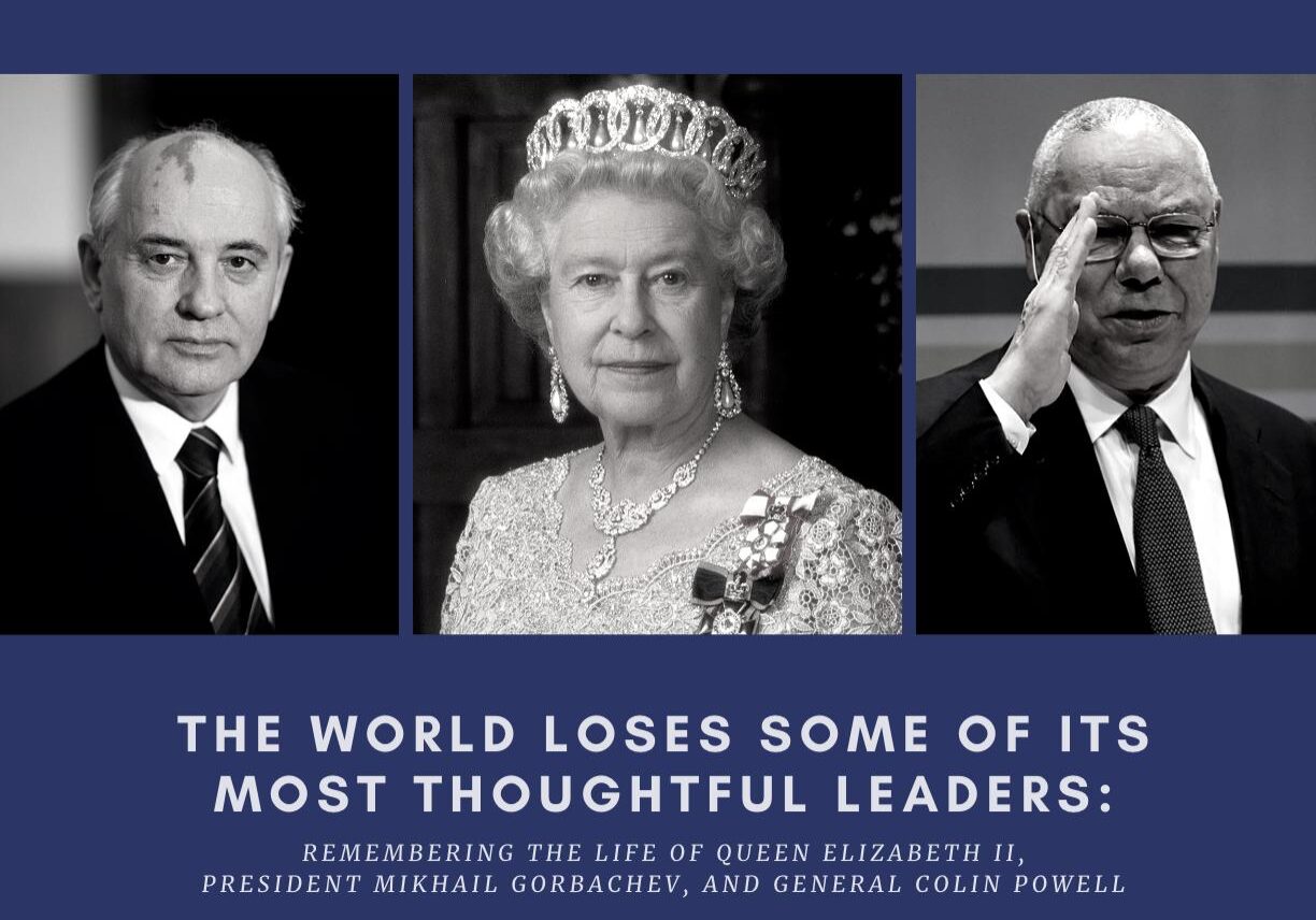A cover for a topic on three world leaders